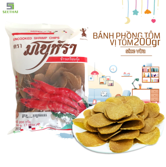 Bánh phồng tôm Thái Lan MANORA 200gr vị tôm chưa chiên snack phồng tôm