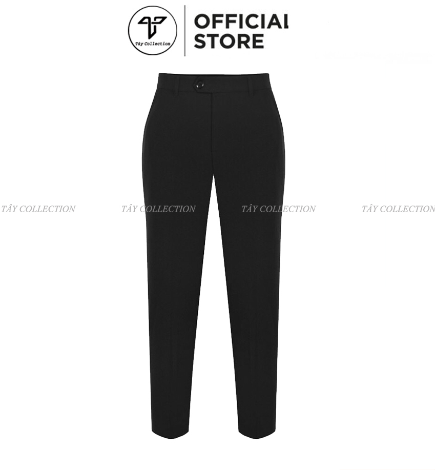 Quần tây công sở nữ lưng cao dáng côn đứng TÂY COLLECTION, quần âu nữ ống côn vải dày dặn có co giãn mặc đẹp tôn dáng