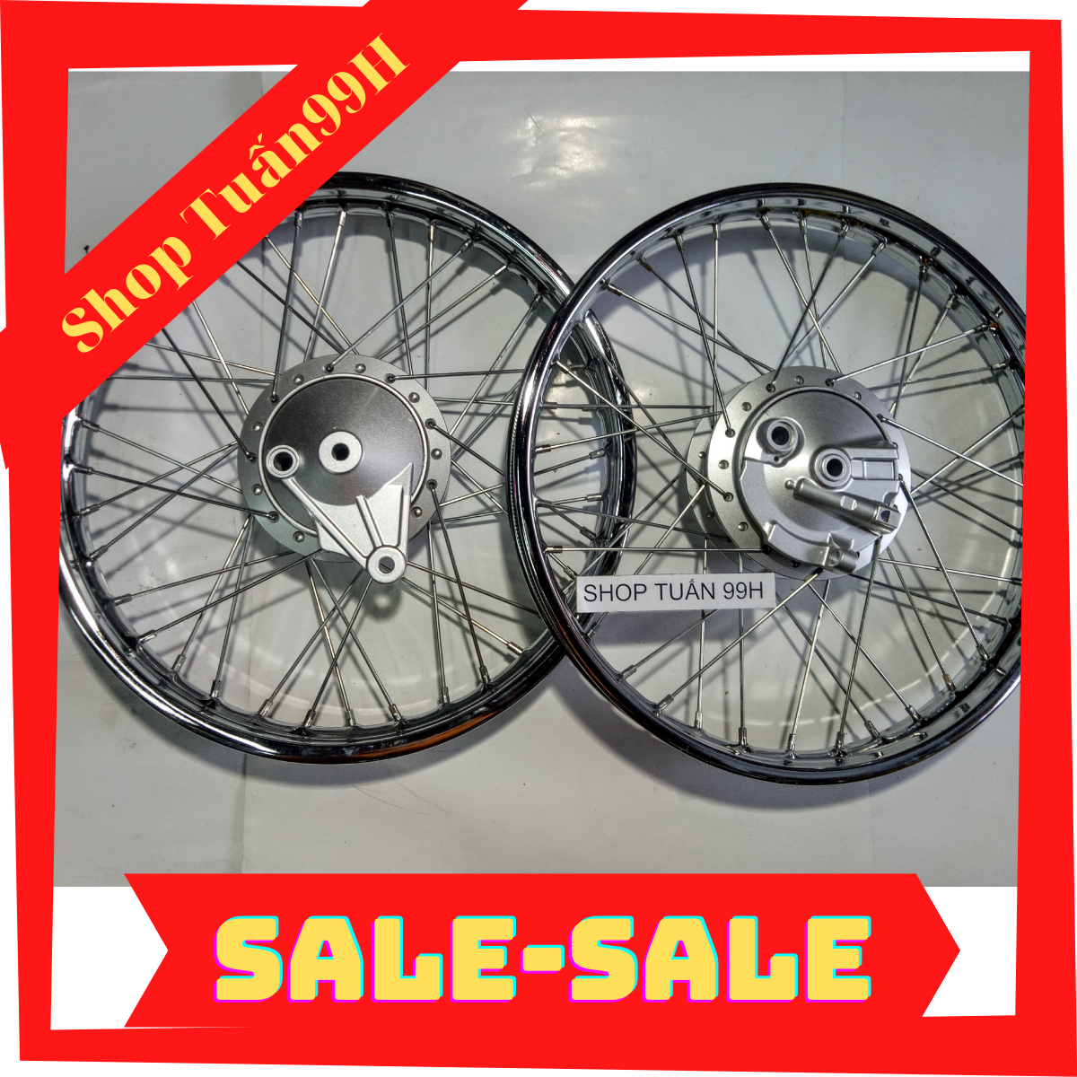 Bánh căm Zin Wave Alpha, Blade, RSX, WS110 , Future  mập 125, Fu led đời mới thắng đùm và đĩa