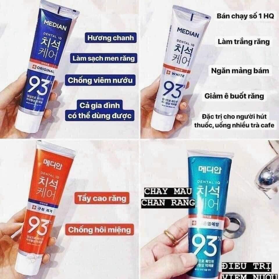 Kem đánh răng hàn quốc trắng răng median dental iq 93% 120g