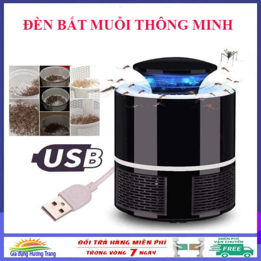 Máy bắt muỗi thông minh, đèn bắt muỗi, bắt côn trùng công nghệ Nhật bản, hình trụ, đầu cắm cổng USB, , đèn bắt mỗi điện quang cao cấp an toàn.