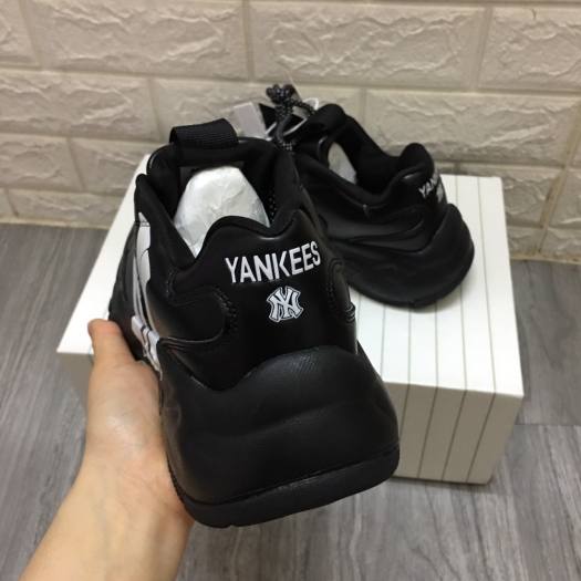 Giày thể thao hàn quốc nam nữ M.L.B full đen NY trắng