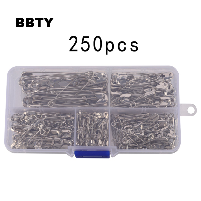 100Pcs Needles Safety Pins Silver Assorted Size Small Medium Large Sewing  Craft