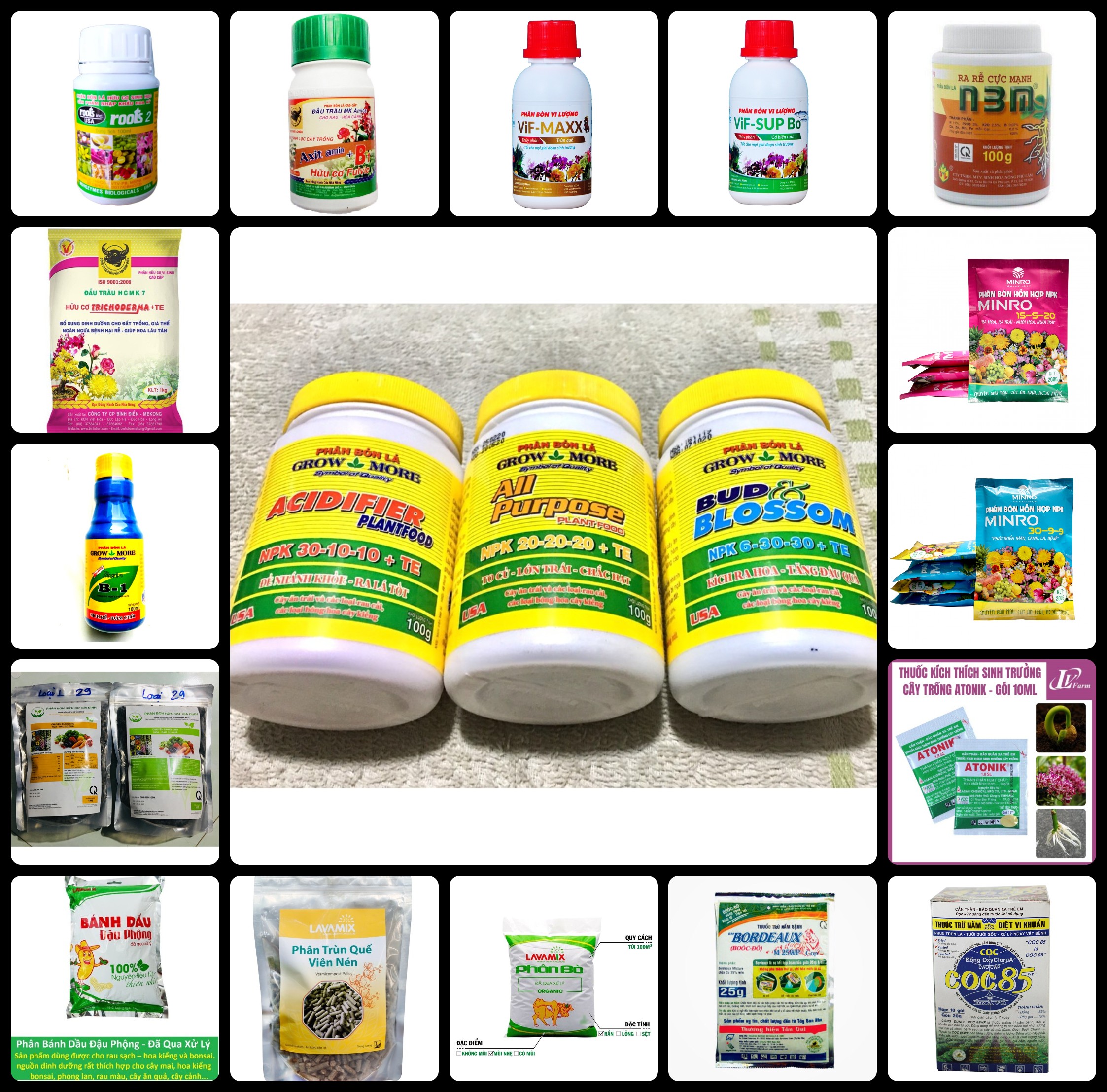 Phân bón cao cấp ✔️✔️✔️ phân bón lá grow more npk - - - 100gr/hủ