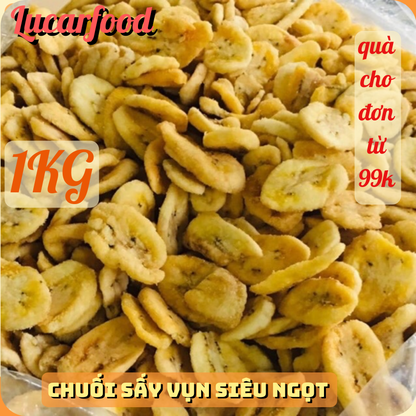 Combo 2 túi 500gr chuối sấy giòn ĐÀ LATJ ,Chuối sấy vụn giòn ngọt không chát