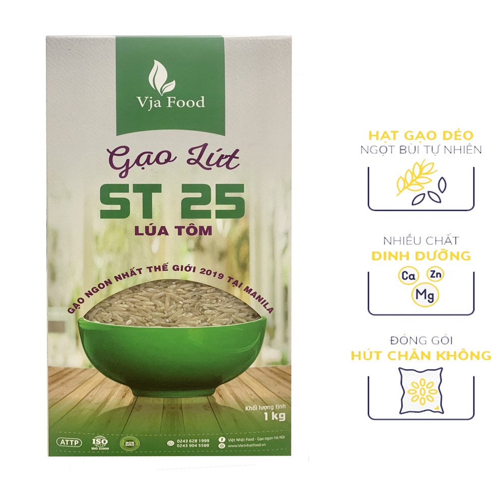 Gạo lứt st25 vja túi 1kg thượng hạng