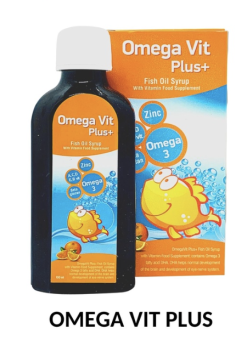 Omega Vit Plus+.Bổ Sung DHA Vitamin Giúp Phát Triển Trí Não,Thị Lực Tăng Đề Kháng Bé [100ml]