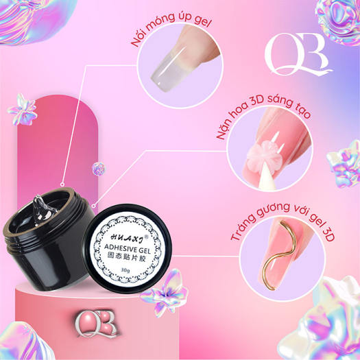 Gel vẽ móng 3D đa năng (gel khô vẽ nổi tráng gương, gel tạo hình 3D) màu trong Huaxi