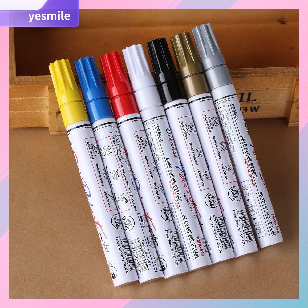 1x White Marker Pens 2.0mm Oily Waterproof Gel Pen DIY Graffiti Wrting  Supplies