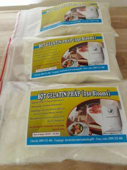 Bột Gelatin Pháp 200g - 2 túi 100g dùng làm rau câu chè khúc bạch sữa chua dẻo Xuất xứ Pháp