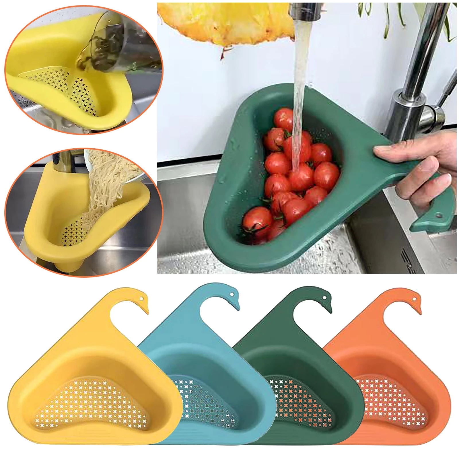Giá treo bồn rửa bát, khay đựng rác bồn rửa bát, giỏ đựng đồ rửa bát, giỏ lọc rác bồn rửa bát tiện lợi sạch sẽ.