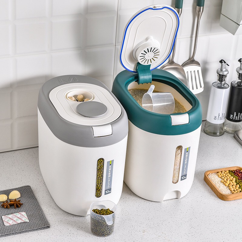 Thùng Đựng Gạo thông minh DORON - Chống Ẩm,Chống Mối Mọt 10kg Chính Hãng bảo hành 1 năm mã TG90