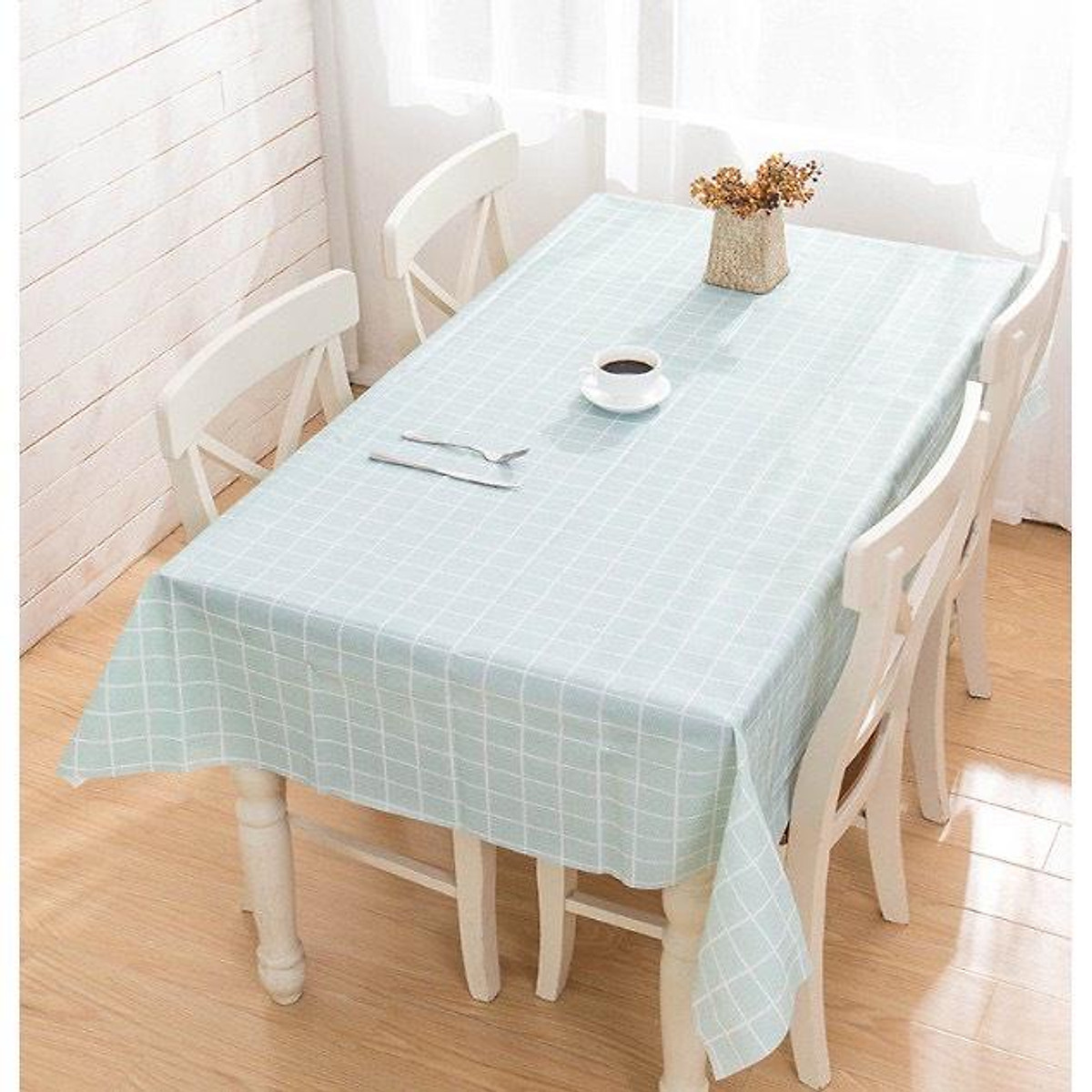 Khăn Trải Bàn PVC,Khăn trải bàn Caro, khăn trải bàn Vintage tinh tế, sang trọng, không thấm nước, dễ lau sạch