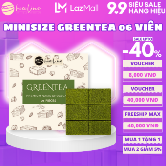 Socola Tươi Nama Nguyên Chất Chocolate Vị Matcha - Hộp 6 Viên (40gram) - Chocoline (Giao Nhanh 2H)