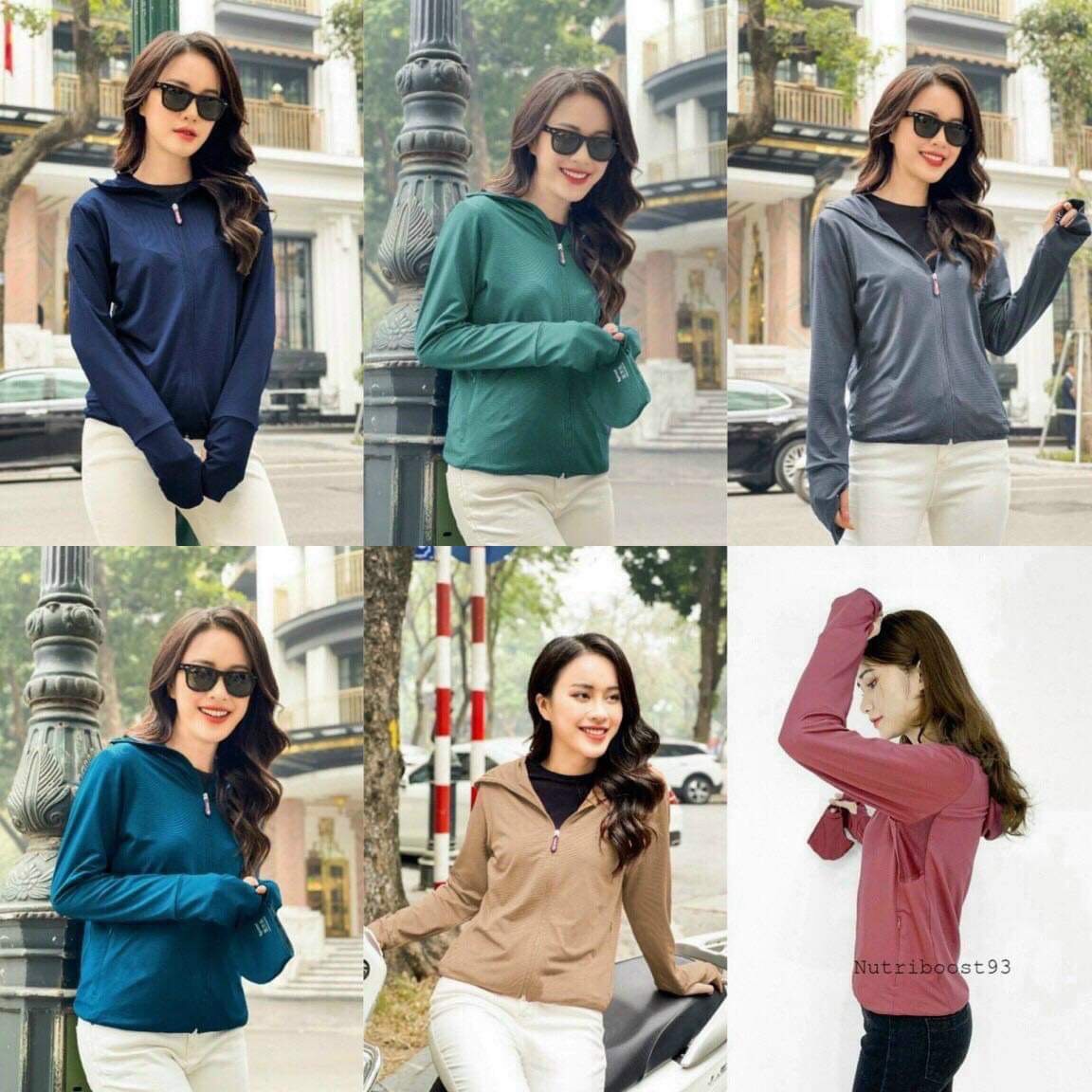 Áo chống nắng nữ dáng ngắn vai thong hoi áo khoác nữ