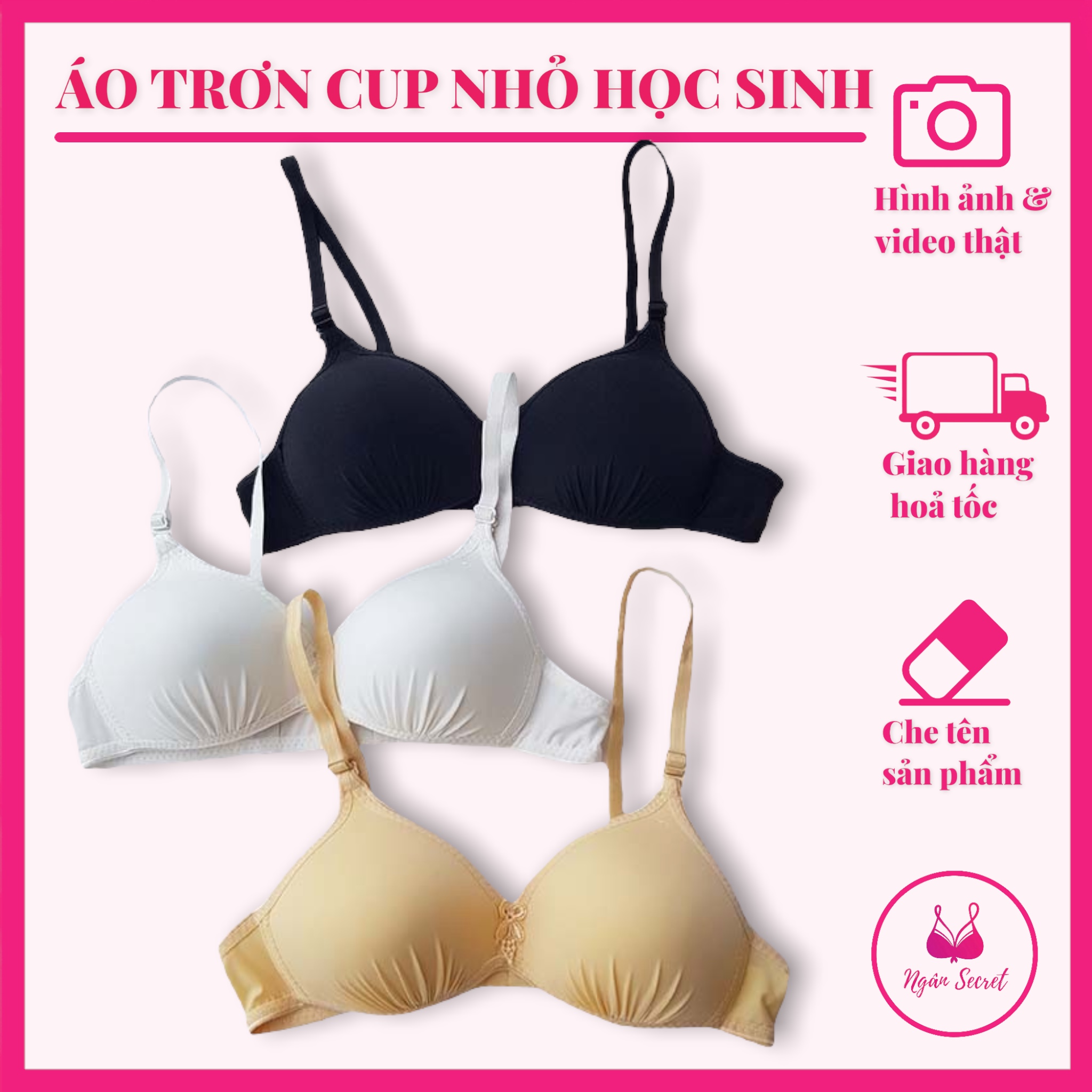 ÁO LÓT, ÁO NGỰC TRƠN QUẢ NHỎ HỌC SINH, KHÔNG MÚT KHÔNG GỌNG SIÊU ĐẸP GIÁ RẺ MS135678