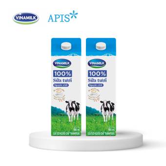 Combo 2 Hộp Sữa Tươi Thanh Trùng Vinamilk 900ml - Vị Nguyên Chất - HSD 10 ngày (Kể từ ngày SX)