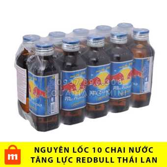 Lốc 10 Chai Nước Tăng Lực Red Bull (Bò Cụng Bò Húc) Thái Lan