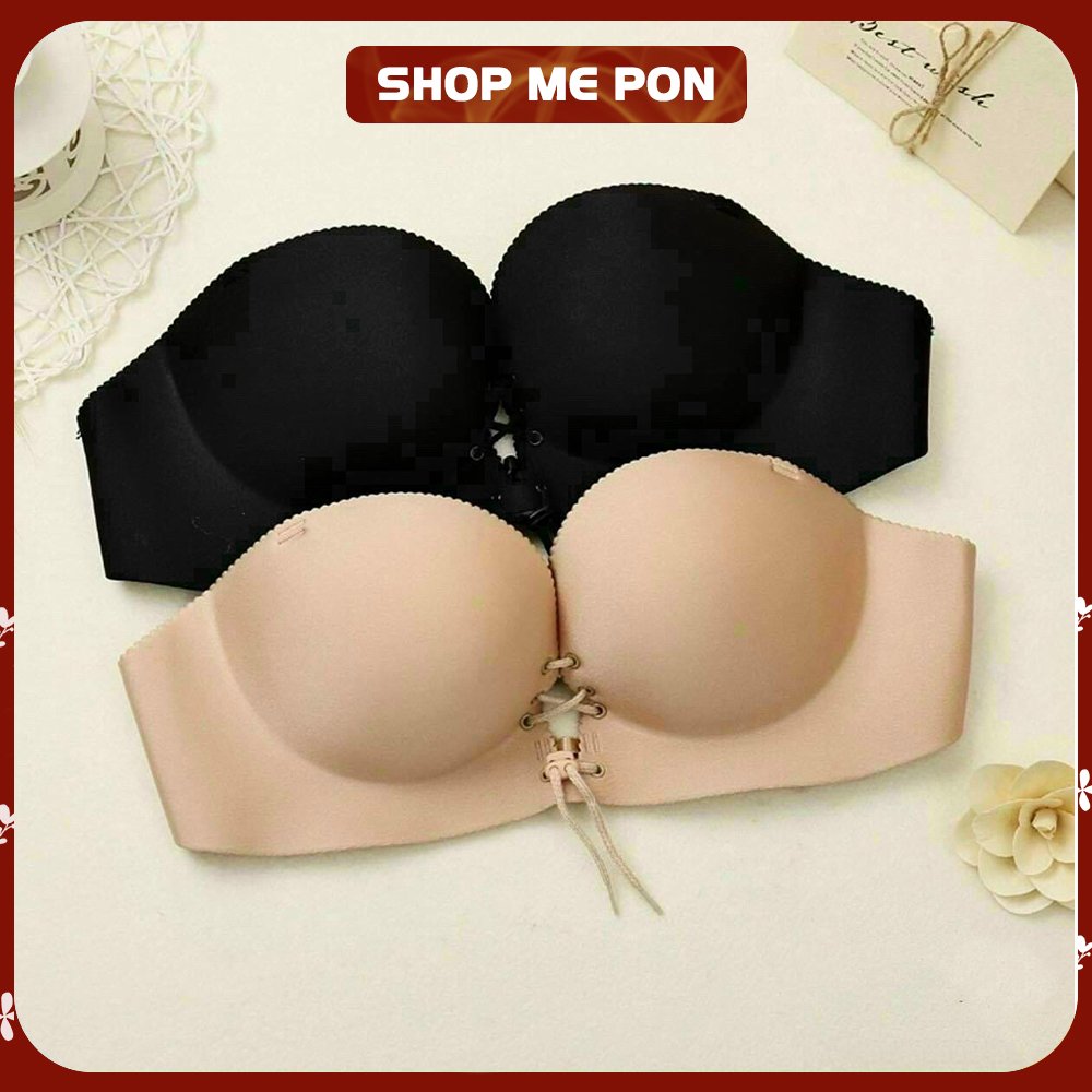 Áo Ngực Nữ, Áo ngực không dây, Áo ngực dây lưng trong có dây rút và bàn tay cúp ngang chống tụt mang đầm hở lưng cúp ngực CT01