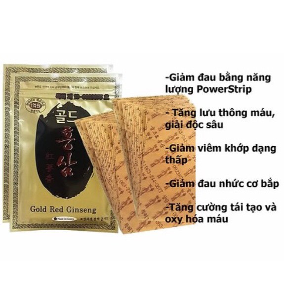 Cao dán sâm hàn quốc gold red ginseng