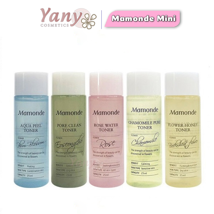 Nước hoa hồng Mamonde mini, toner, nước cân bằng da, Yany Cosmetics