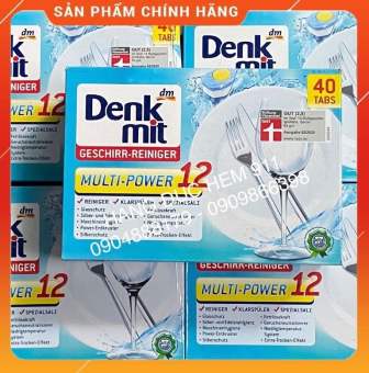 Viên rửa chén cho máy Denkmit 40 viên nội địa Đức - hộp rách góc SALE