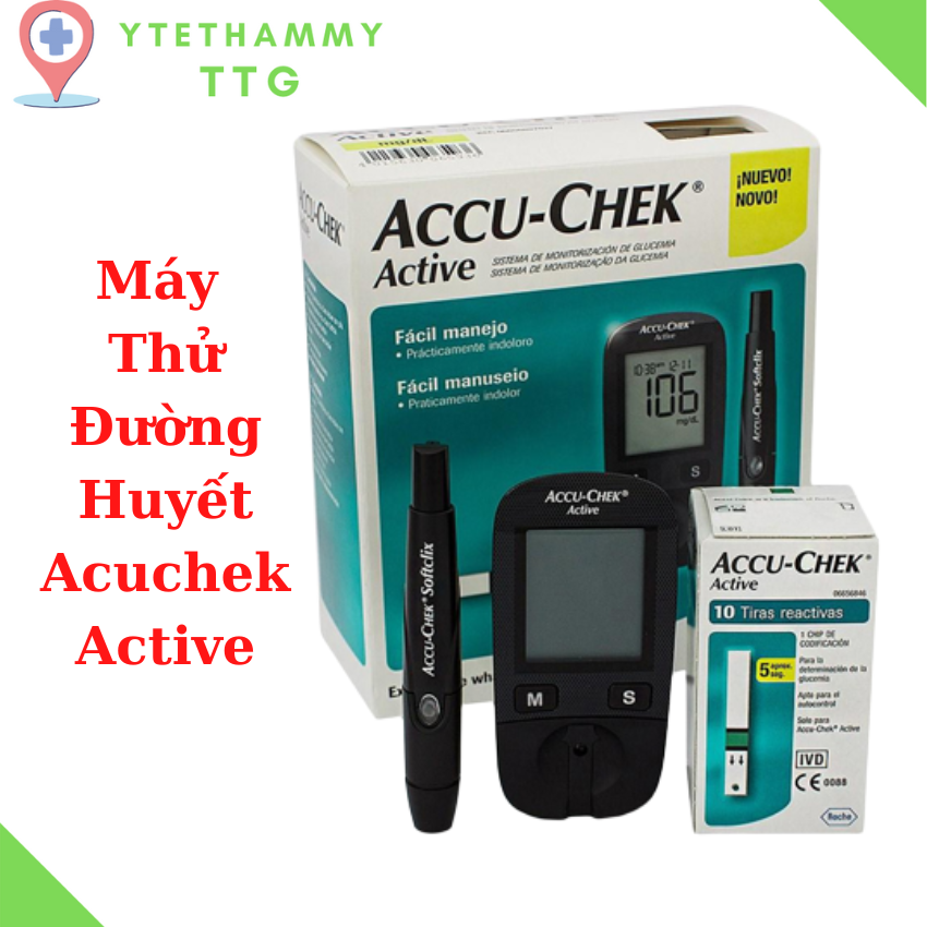 Máy đo đường huyết Accu Chek Active , YtethammyTTG, AActive , Nhanh Chóng