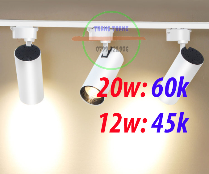 Đèn rọi ray cob ống bơ 20w, 30w mã y13