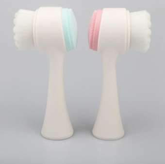 Dụng cụ cọ rửa mặt massage 3D 2 đầu cầm tay