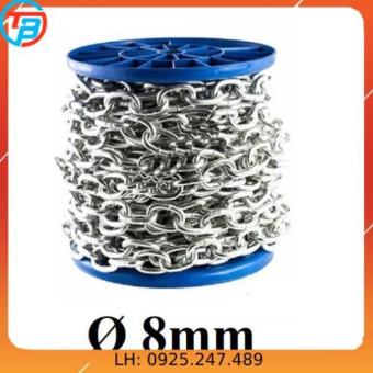 Dây xích sắt mạ kẽm Phi [ 8mm ] CÁP THÉP Thái Bình VinàN.
