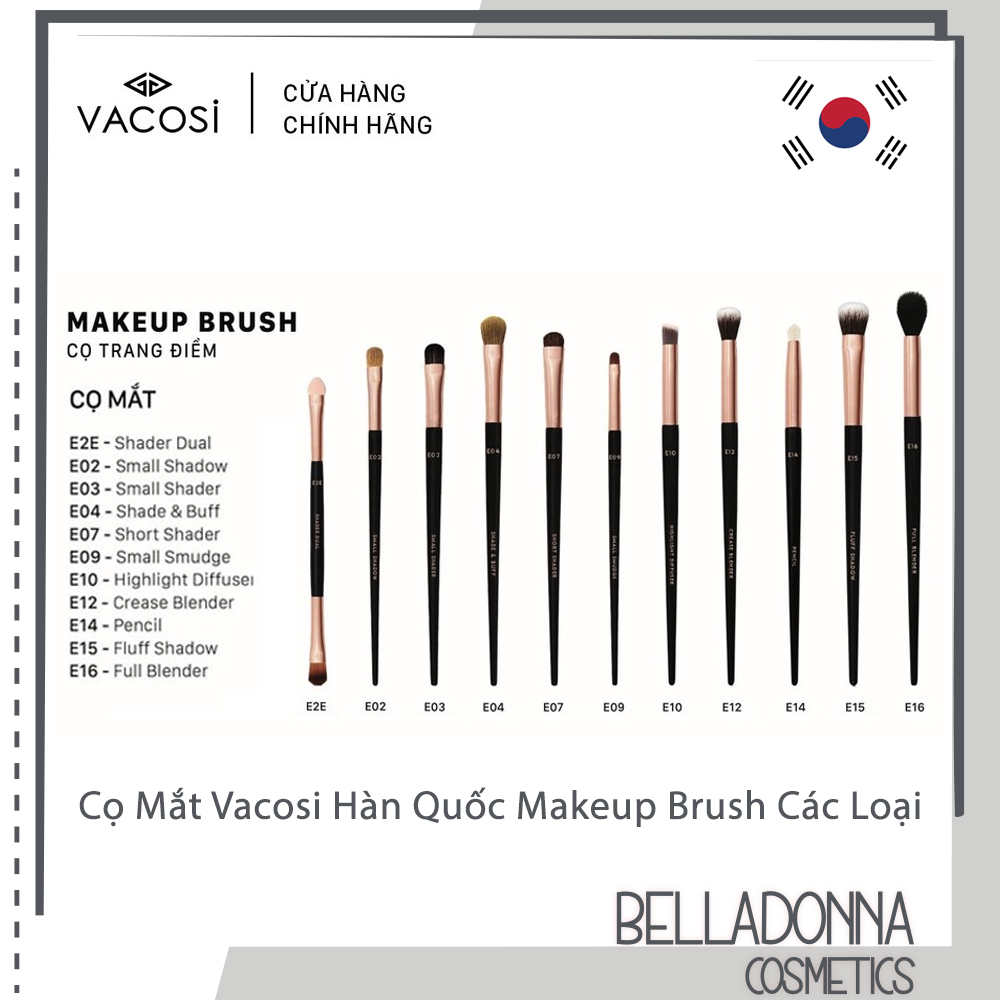 [HCM] Cọ Mắt Vacosi Hàn Quốc Makeup Brush Các Loại