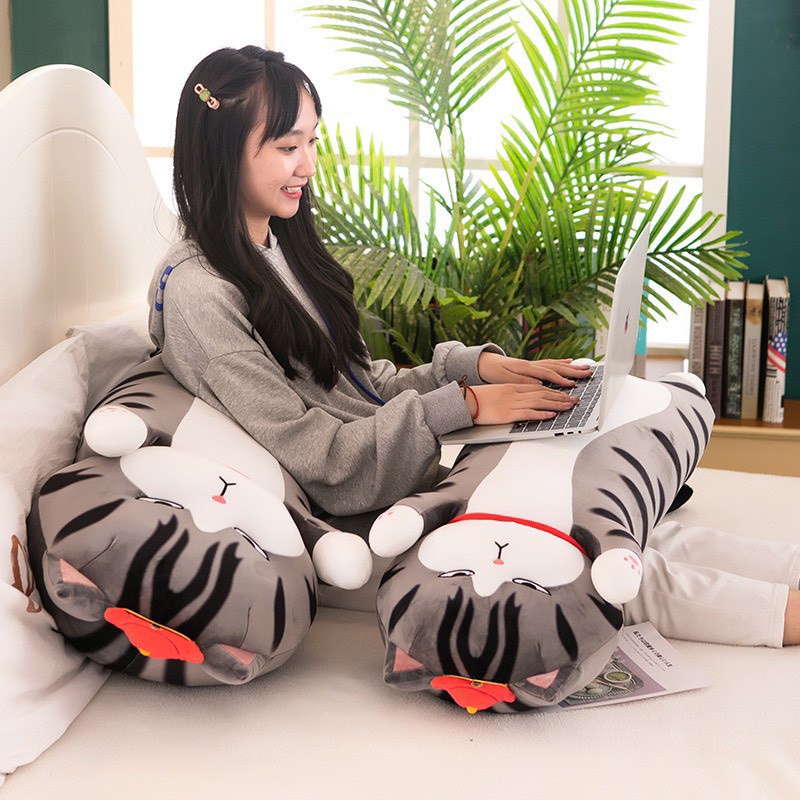 [SẴN HÀNG]Gối Ôm Mèo Hoàng Thượng Size 70cm- 1m- 1m2, Gấu Bông Mèo To Và Dài, Hàng Đẹp Y Hình.Thú Bông Mèo Hoàng Thượng thần tài Lộc