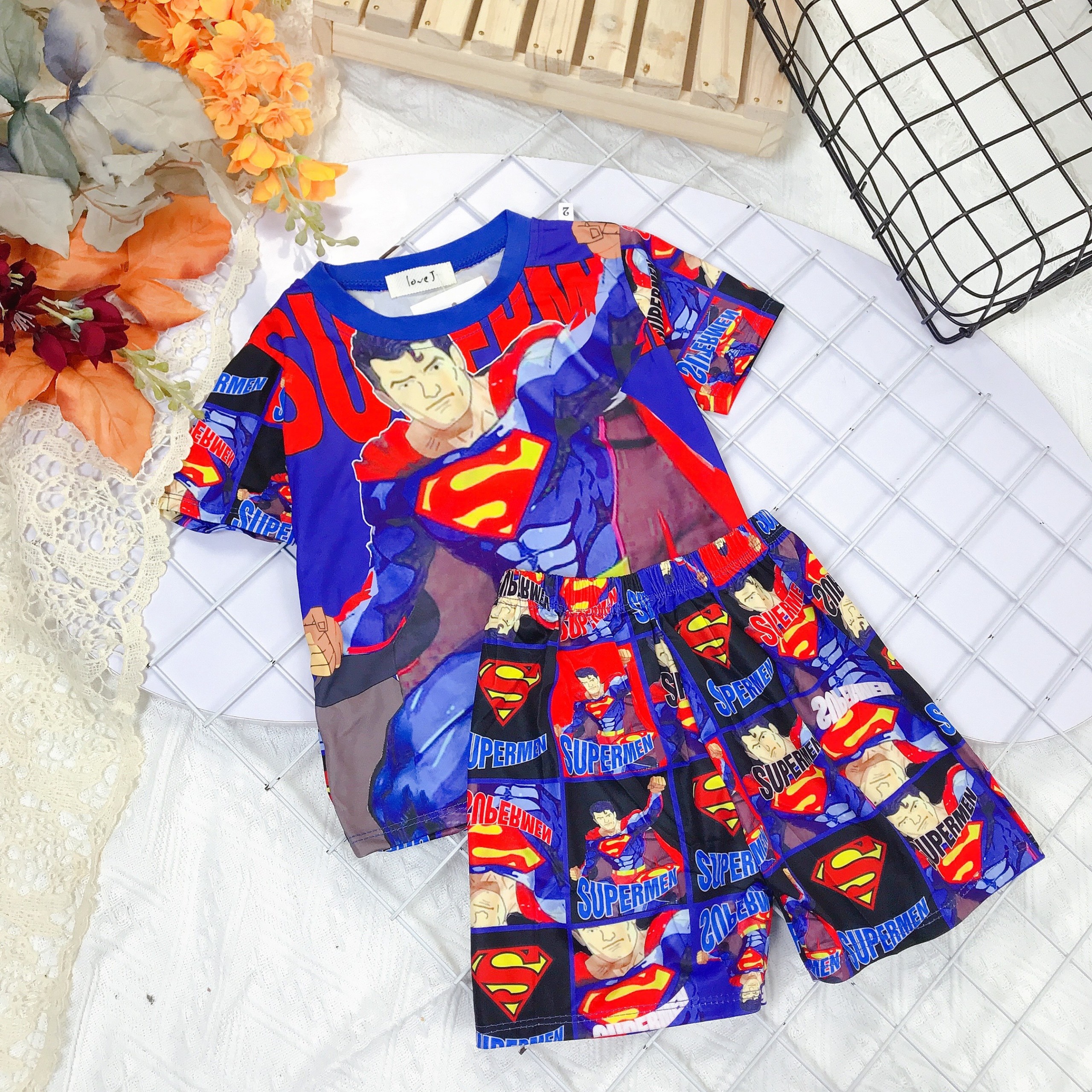 Bộ quần áo siêu nhân bé trai bộ siêu nhân nhện cho bé trai 8-18kg Củ khoai tây shop giá đặc biệt - 2
