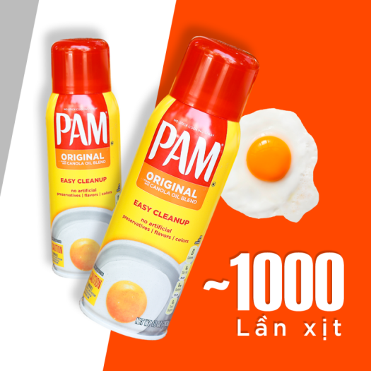 Dầu Xịt Ăn Kiêng 0 calo PAM DẦU ĂN KIÊNG ORIGINAL 283 GRAM