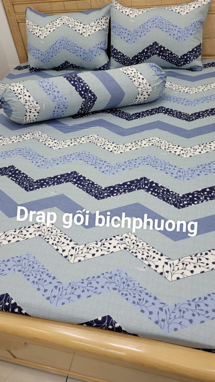 [HCM]Bộ Drap Cotton Thắng Lợi kèm áo gối 1m6 x 2m { 4 món } hoặc ga lẻ /chuẩn logo trên vải