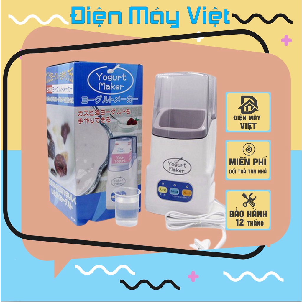 Máy làm sữa chua Yogurt Nhật Bản, máy làm sữa chua 3 nút tự động siêu tiện lợi
