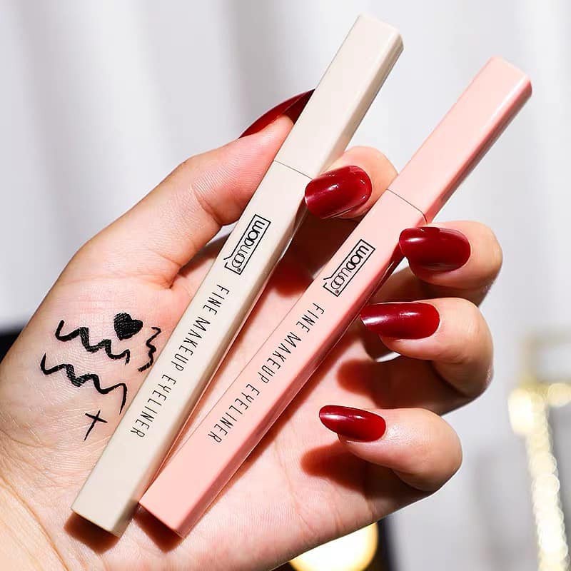 Kẻ mắt nước bút lông wodwod fine makeup eyeliner mẫu mới-hồng