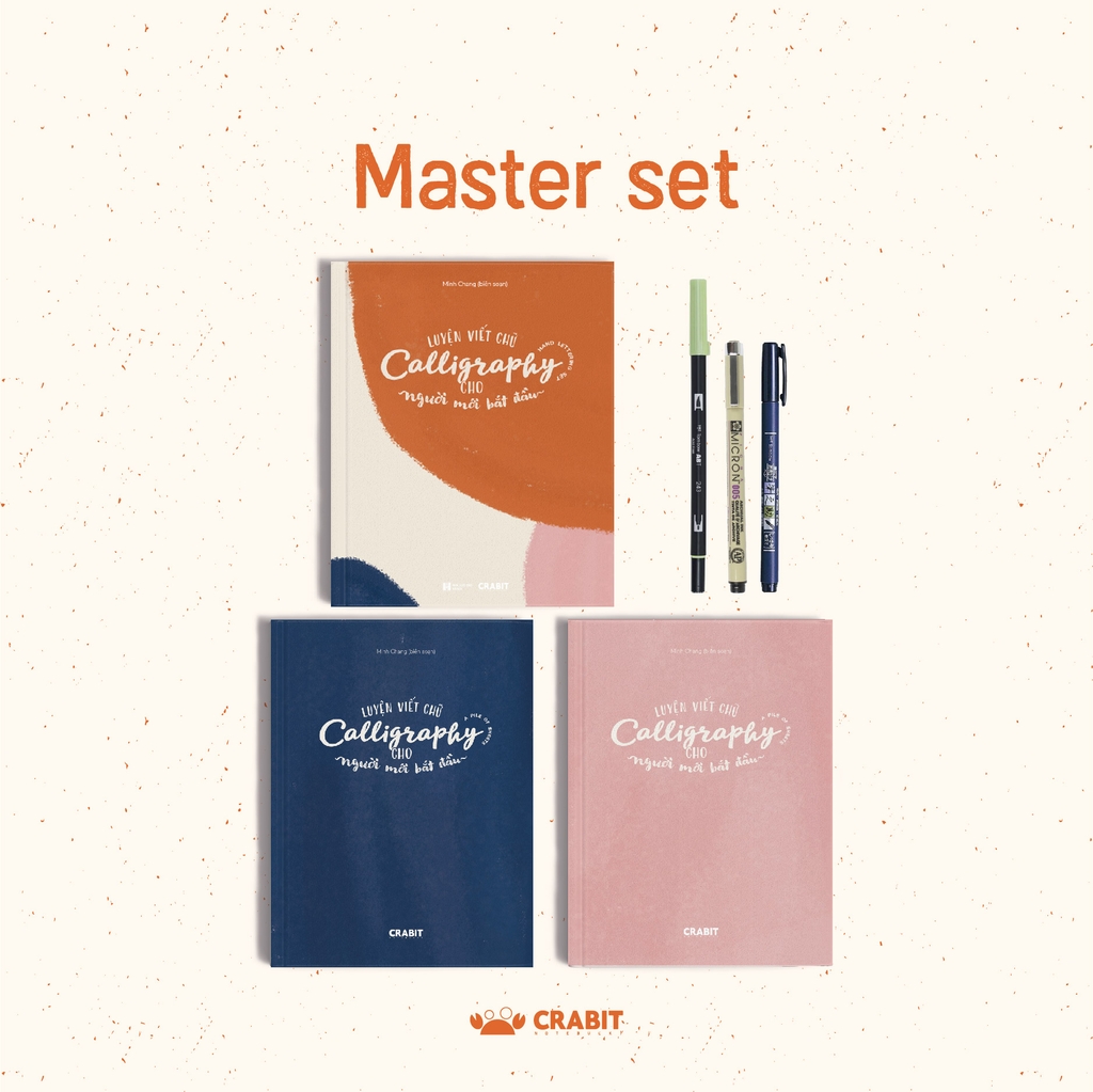Combo Sổ, vở, bút chuyên dụng luyện viết chữ Calligraphy cho người mới bắt đầu - Master Set