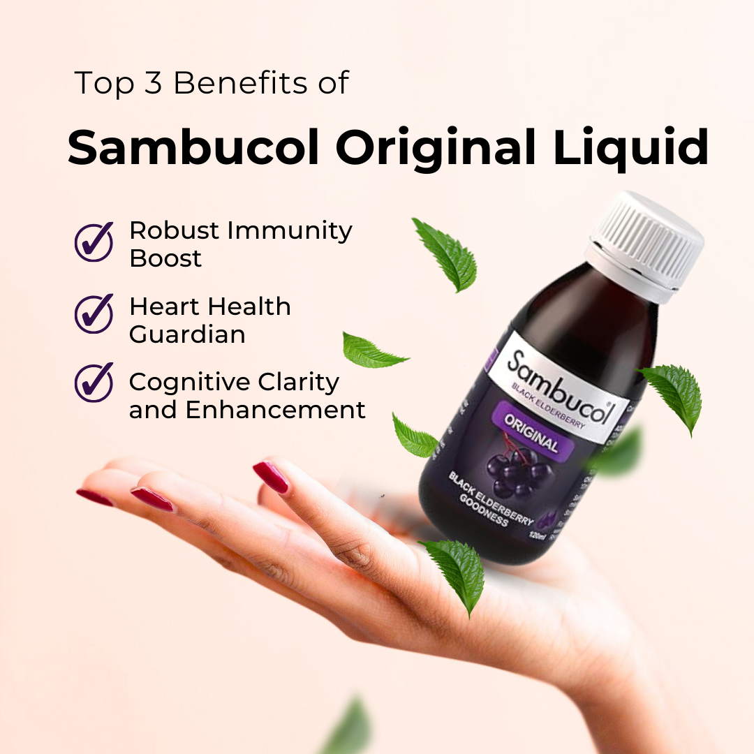 Sambucol Original Liquid, Black Elderberry Extract, 120ml, Product Hightlights, Benefits