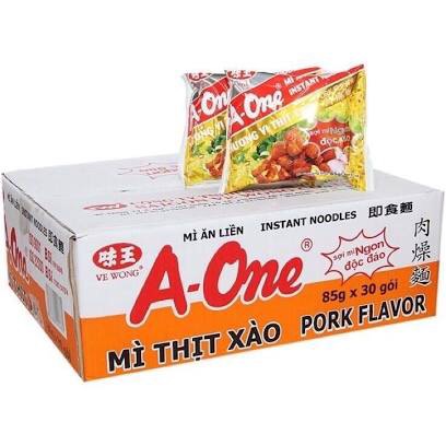 Thùng 30 gói mì a-one thịt xào 85g