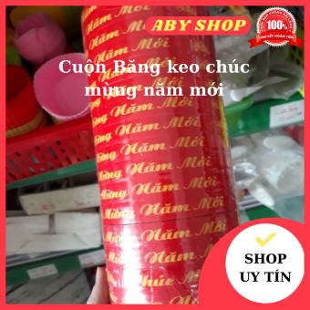 Cuộn Băng keo chúc mừng năm mới ⚡ CAO CẤP ⚡ băng keo dán hộp bánh kẹo, mứt tết