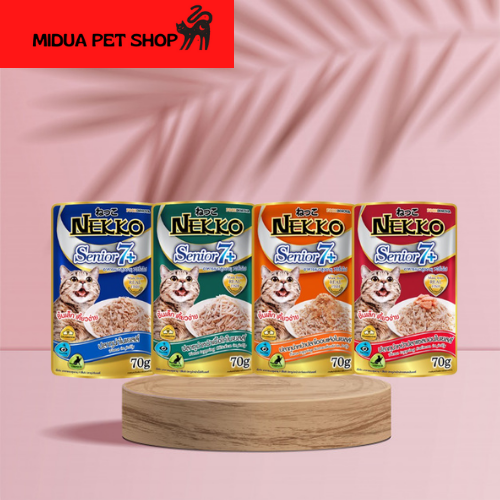 Combo 4 Nekko senior 7+ cho mèo lớn tuổi
