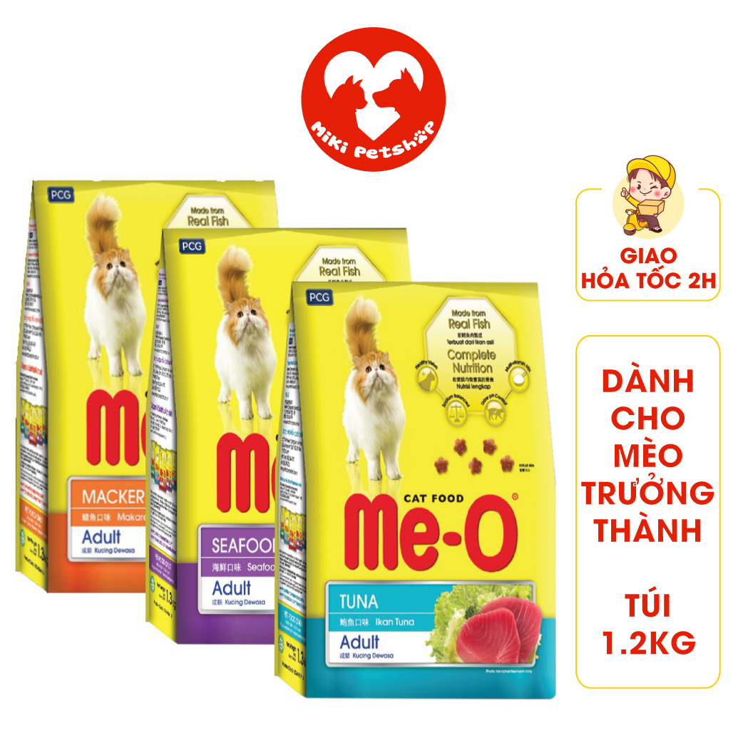 Thức Ăn Cho Mèo Hạt Me-O 1.2kg Dành Cho Mèo Trưởng Thành Đủ Vị - Miki Petshop