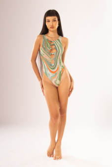 DAPHALE - Áo Liền Thân Cách Điệu Cá Tính Lucine