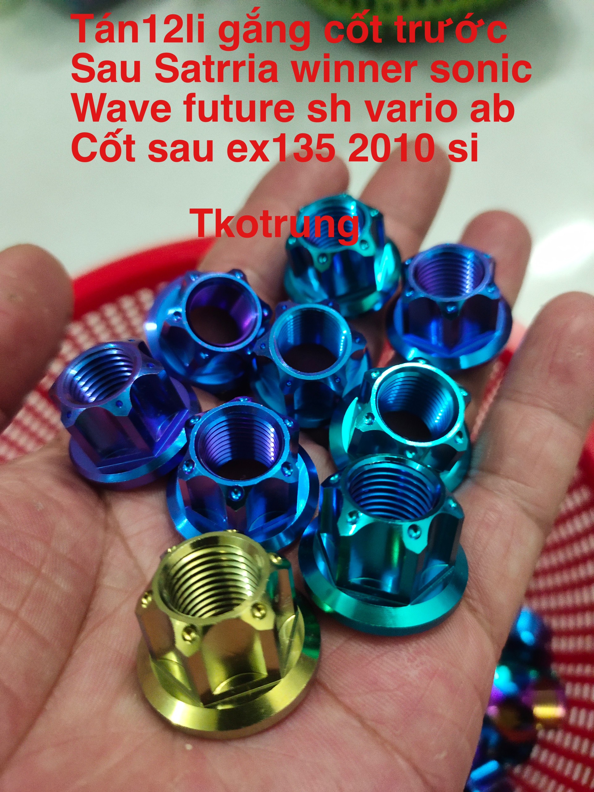 tán 12li titan gr5 bắt cốt gấp yamaha