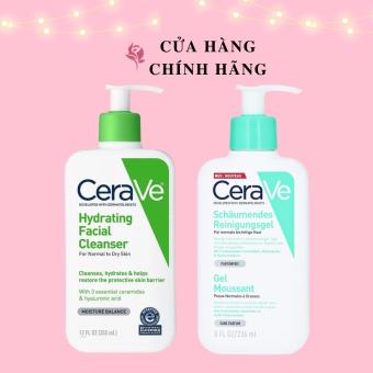 Sữa rửa mặt CERAVE , da dầu (bản Đức), da mụn, da khô, mọi loại da - 236ml