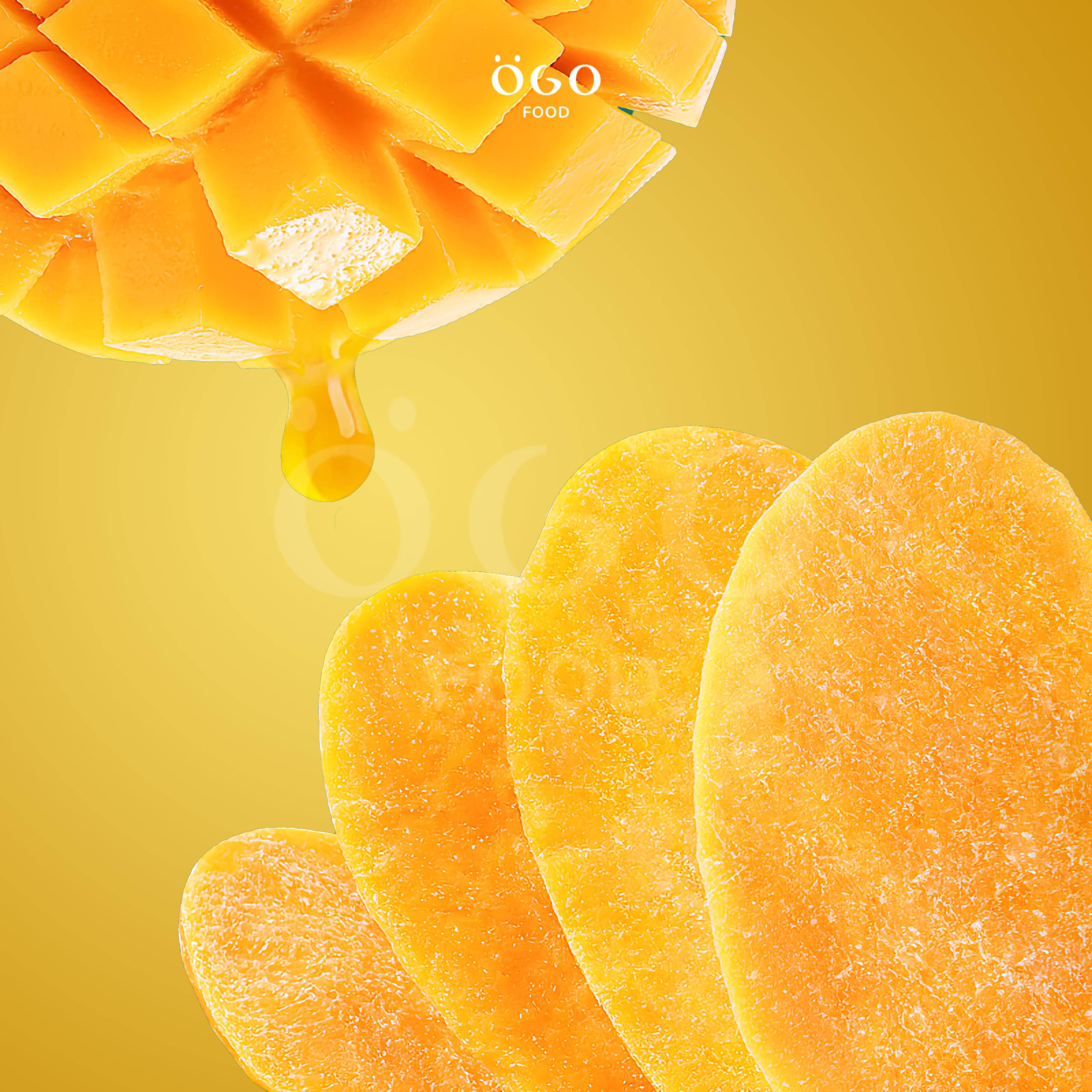 Xoài cát nha trang sấy dẻo không đường - ogo food - 200g, 500g