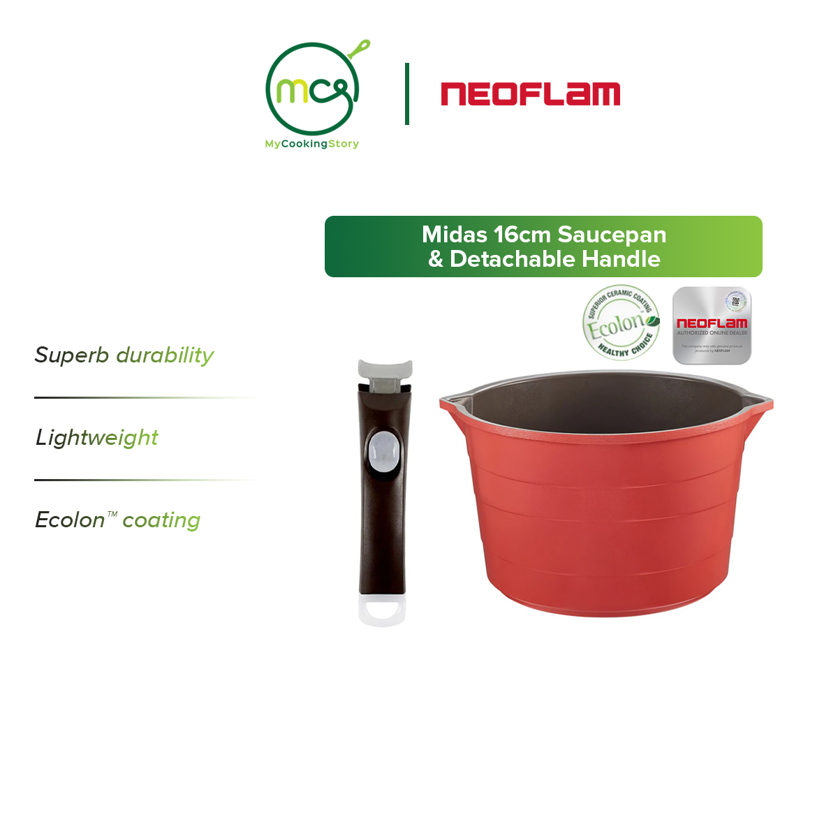 Gambar My Cooking Story    Midas 16CM Saucepan + Detachable Handle