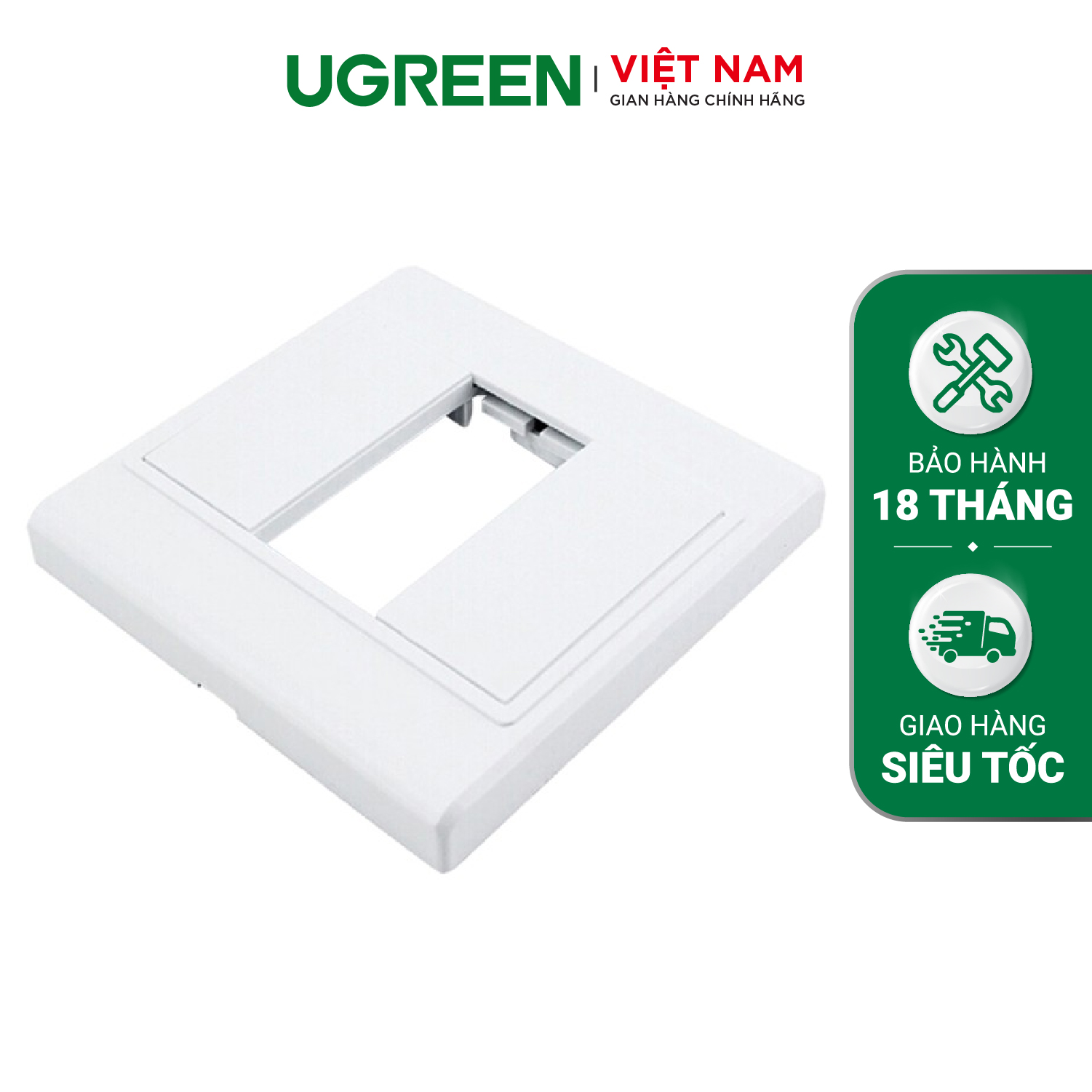 Mặt nạ âm tường vga, av, hdmi nhựa pvc cao cấp ugreen 20316 - hàng phân phối chính hãng - bảo hành 18 tháng