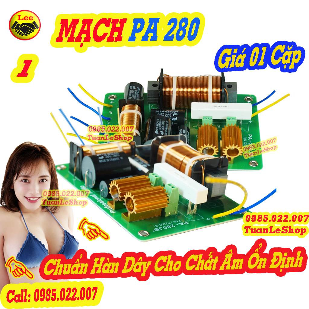 02 mạch phân tần 2 loa pa 280 hàn dây - giá 2 mạch loa jb280 cao cấp